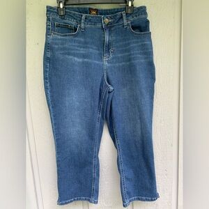 Vintage Y2K Lee Capri Jeans Size 12 32" Waist Denim Pants Womens